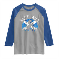 Funny Scotland Unicorn Scottish Flag Saltire Raglan Shirt