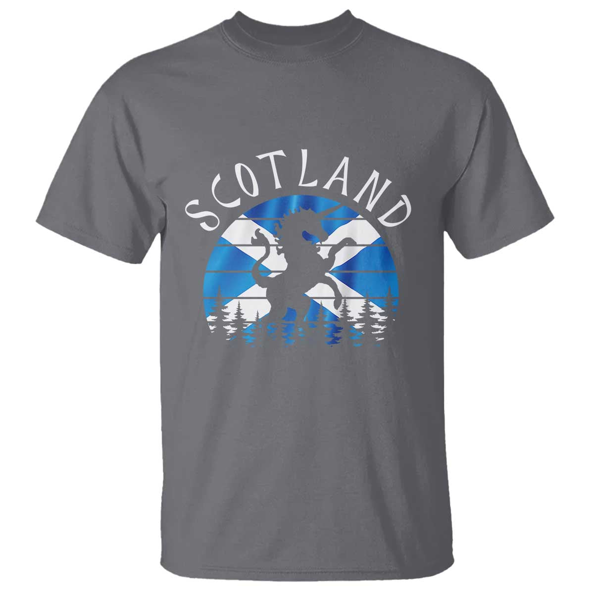 Funny Scotland Unicorn Scottish Flag Saltire T Shirt