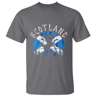 Funny Scotland Unicorn Scottish Flag Saltire T Shirt