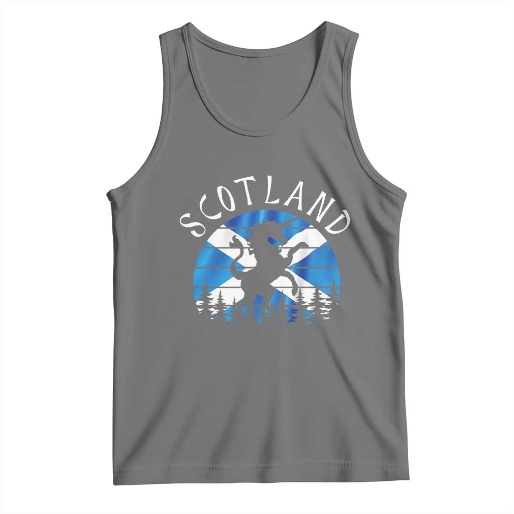 Funny Scotland Unicorn Scottish Flag Saltire Tank Top