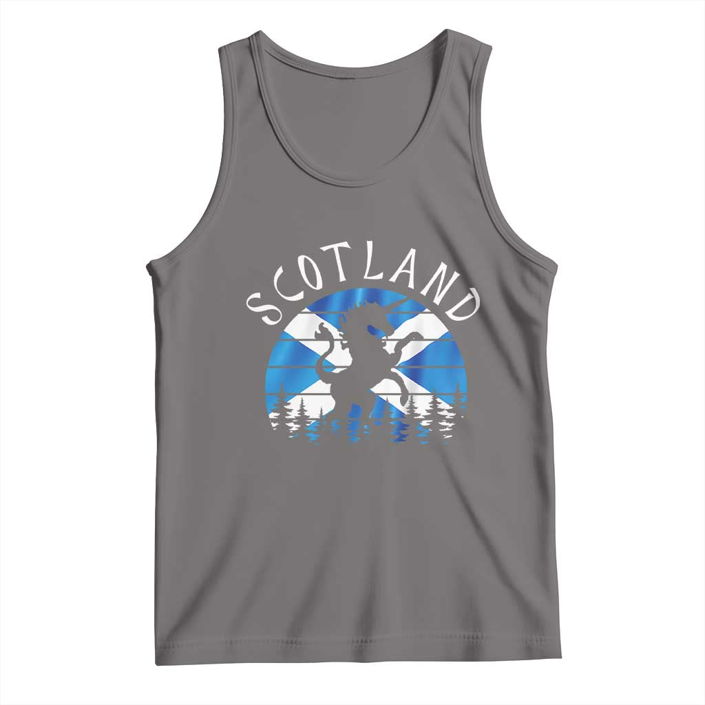 Funny Scotland Unicorn Scottish Flag Saltire Tank Top