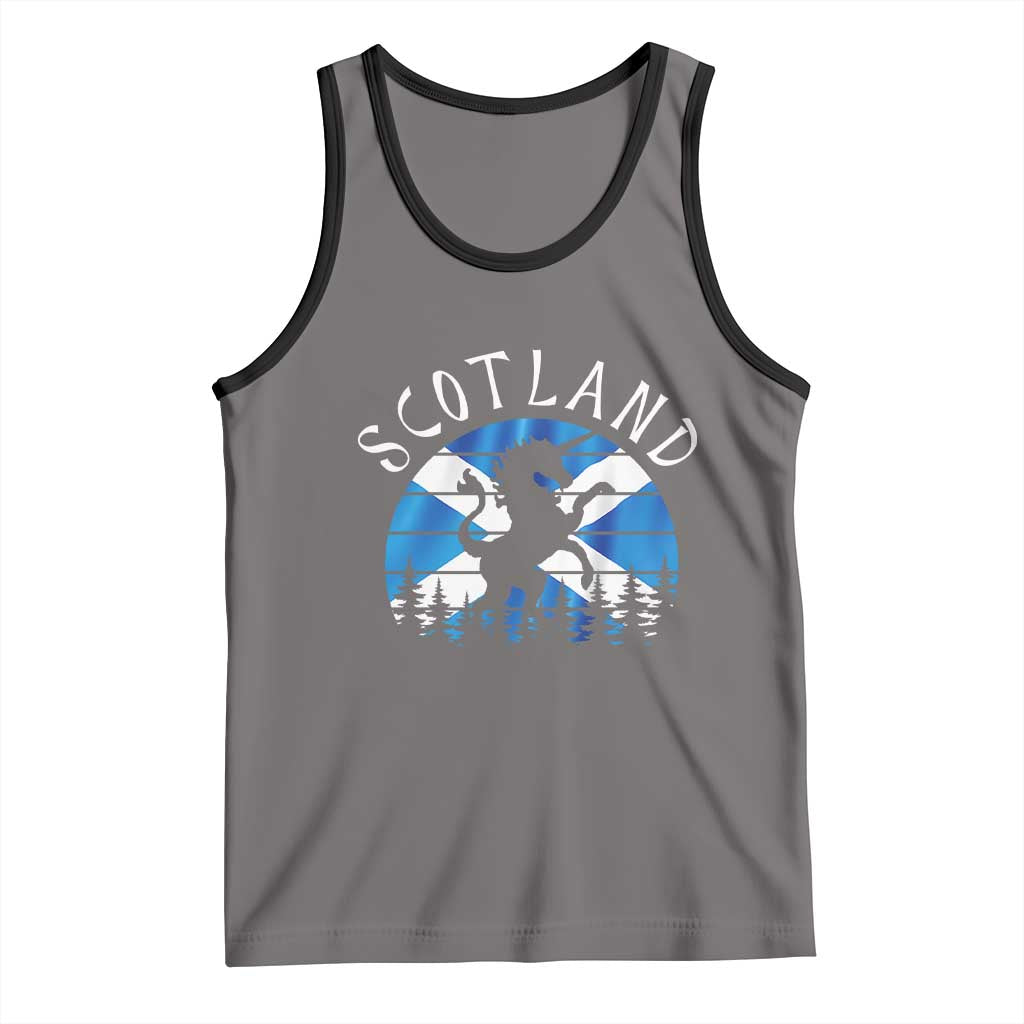 Funny Scotland Unicorn Scottish Flag Saltire Tank Top