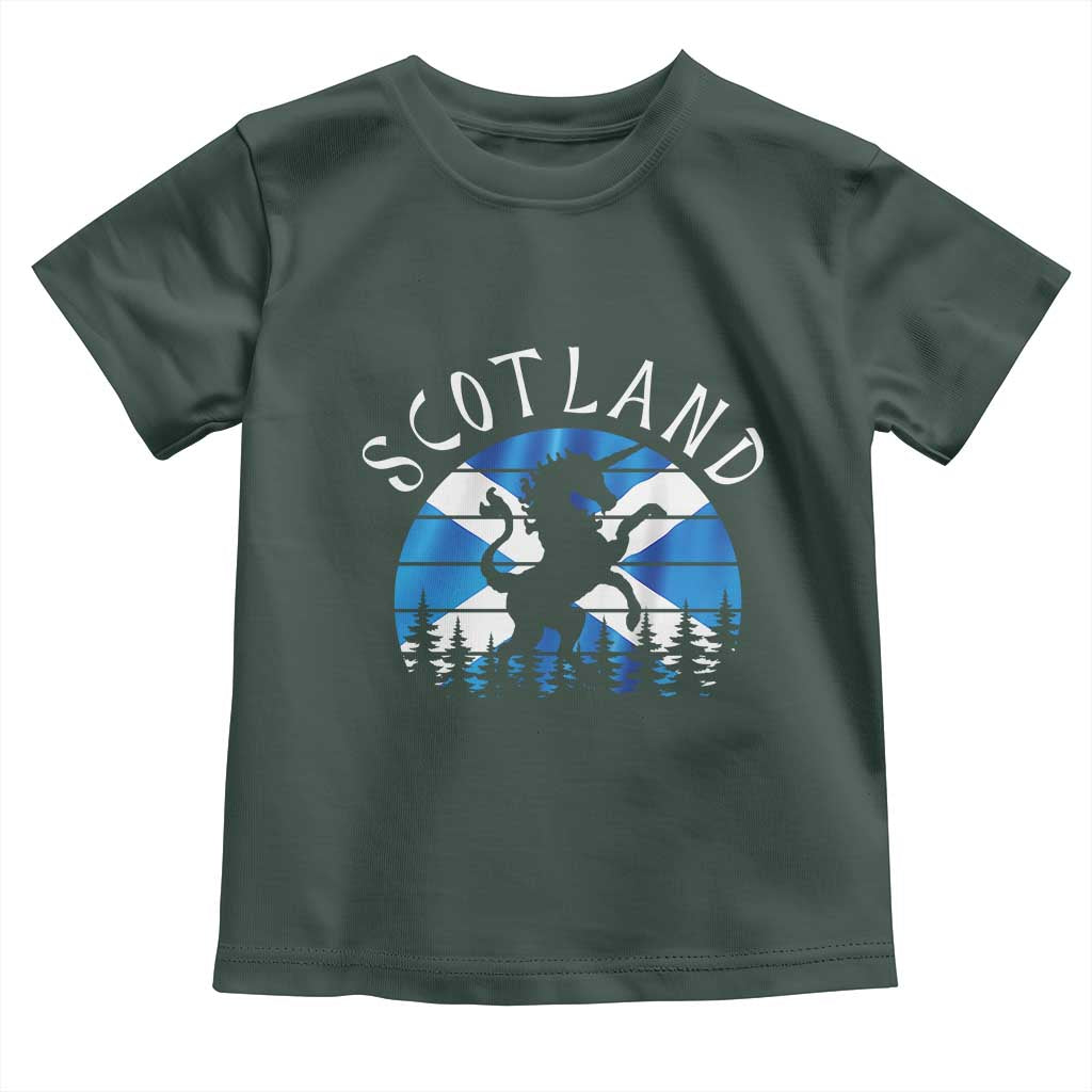 Funny Scotland Unicorn Scottish Flag Saltire Toddler T Shirt