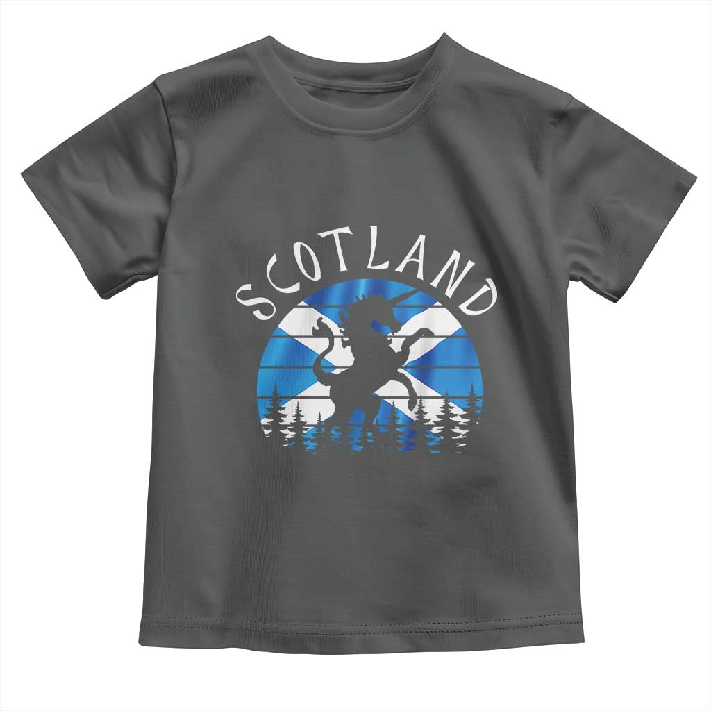 Funny Scotland Unicorn Scottish Flag Saltire Toddler T Shirt