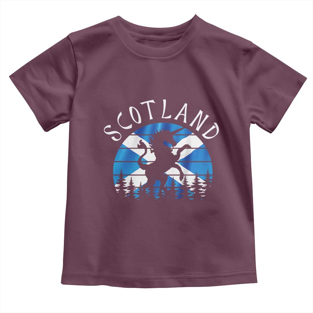 Funny Scotland Unicorn Scottish Flag Saltire Toddler T Shirt