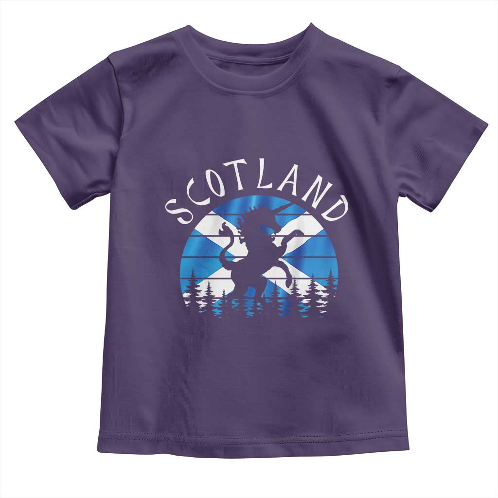 Funny Scotland Unicorn Scottish Flag Saltire Toddler T Shirt