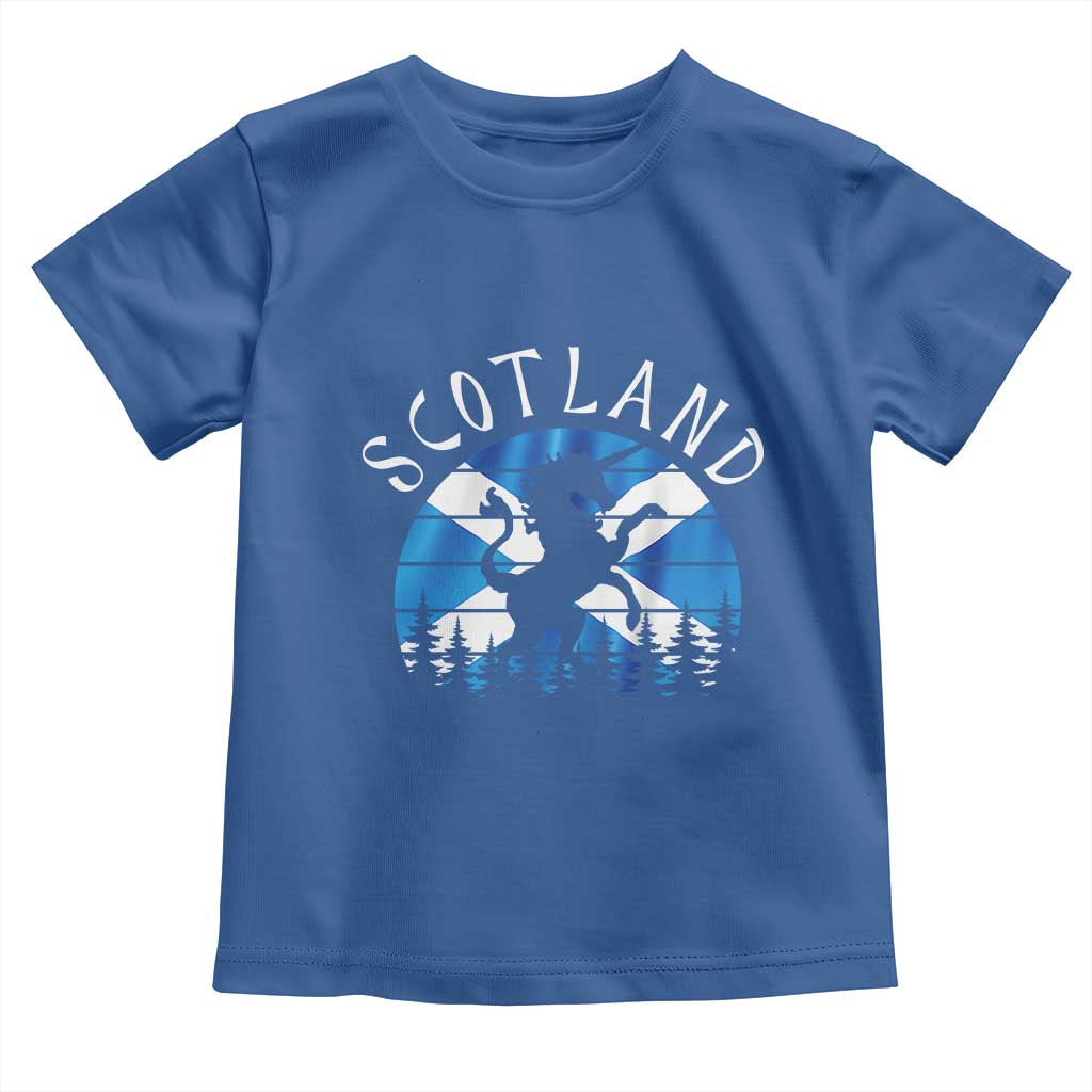Funny Scotland Unicorn Scottish Flag Saltire Toddler T Shirt