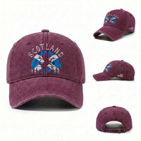Funny Scotland Unicorn Scottish Flag Saltire Washed Cotton Baseball Cap