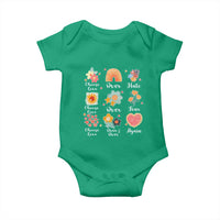 Choose Love Over Hate Fear Over And Over Again Baby Onesie Floral Inspirational Peace - Wonder Print Shop