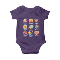 Choose Love Over Hate Fear Over And Over Again Baby Onesie Floral Inspirational Peace - Wonder Print Shop