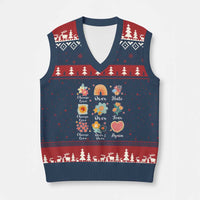 Choose Love Over Hate Fear Over And Over Again V-Neck Knit Sweater Vest Floral Inspirational Peace - Wonder Print Shop