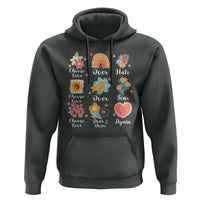 Choose Love Over Hate Fear Over And Over Again Hoodie Floral Inspirational Peace - Wonder Print Shop