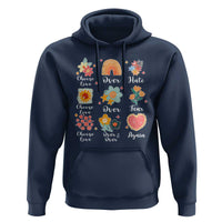 Choose Love Over Hate Fear Over And Over Again Hoodie Floral Inspirational Peace - Wonder Print Shop