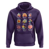 Choose Love Over Hate Fear Over And Over Again Hoodie Floral Inspirational Peace - Wonder Print Shop