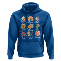 Choose Love Over Hate Fear Over And Over Again Hoodie Floral Inspirational Peace - Wonder Print Shop