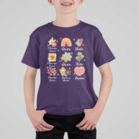 Choose Love Over Hate Fear Over And Over Again T Shirt For Kid Floral Inspirational Peace - Wonder Print Shop