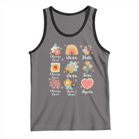 Choose Love Over Hate Fear Over And Over Again Tank Top Floral Inspirational Peace - Wonder Print Shop