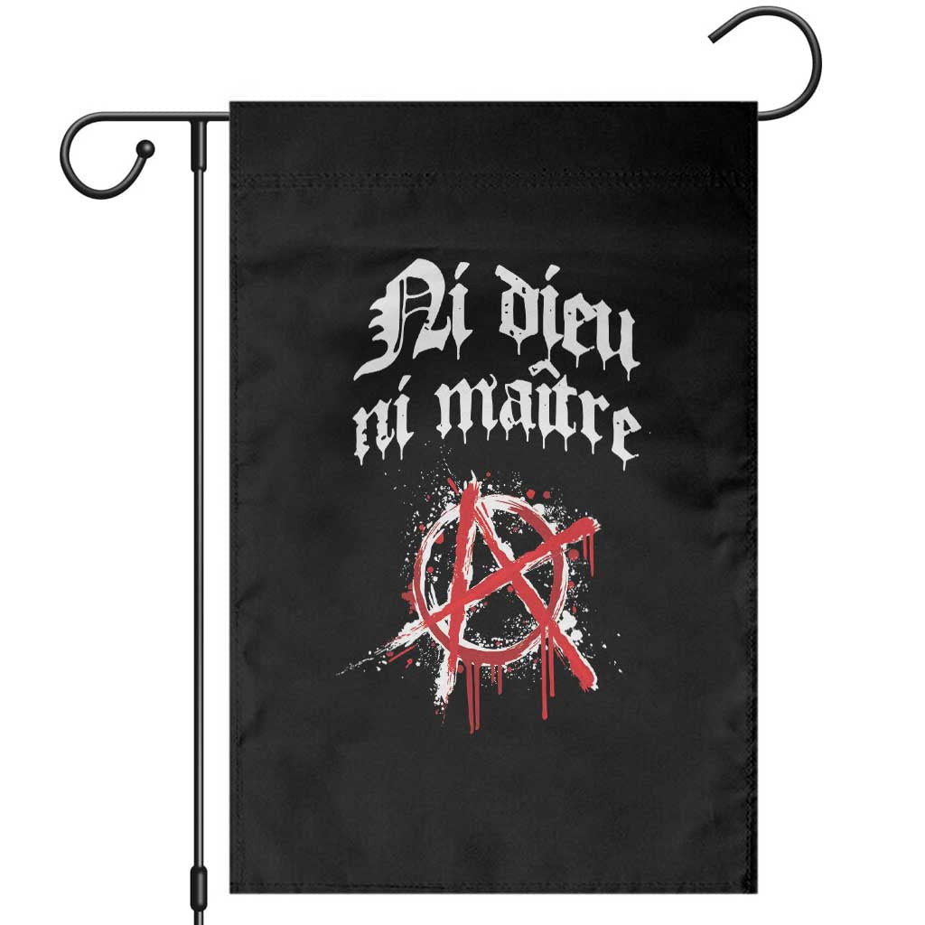 Ni Dieu Ni Matre No God No Masters Garden Flag Anarchy Symbol - Wonder Print Shop