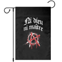 Ni Dieu Ni Matre No God No Masters Garden Flag Anarchy Symbol - Wonder Print Shop