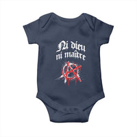 Ni Dieu Ni Matre No God No Masters Baby Onesie Anarchy Symbol