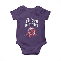 Ni Dieu Ni Matre No God No Masters Baby Onesie Anarchy Symbol