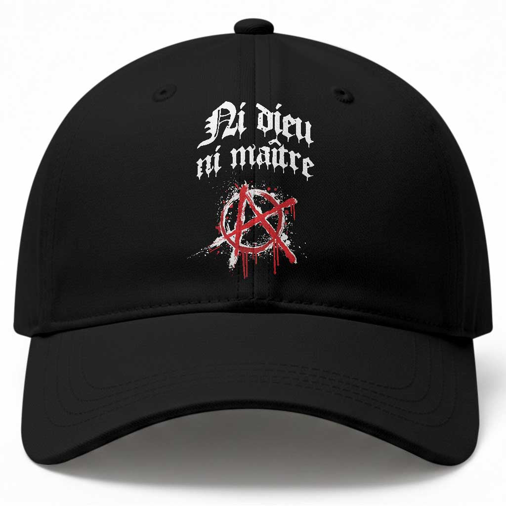Ni Dieu Ni Maitre No God No Masters Baseball Cap Anarchy Symbol