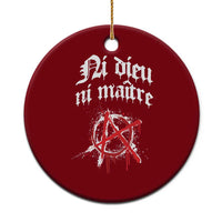 Ni Dieu Ni Maitre No God No Masters Ceramic Ornament Anarchy Symbol - Wonder Print Shop