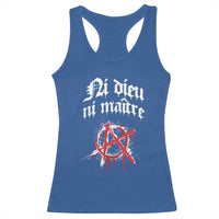 Ni Dieu Ni Matre No God No Masters Racerback Tank Top Anarchy Symbol