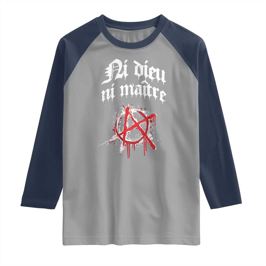 Ni Dieu Ni Matre No God No Masters Raglan Shirt Anarchy Symbol