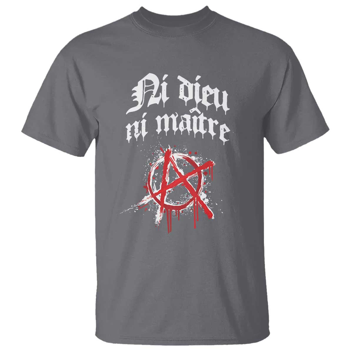 Ni Dieu Ni Matre No God No Masters T Shirt Anarchy Symbol