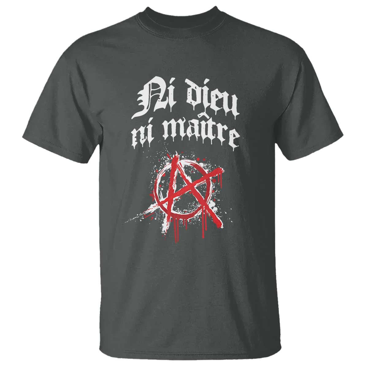 Ni Dieu Ni Matre No God No Masters T Shirt Anarchy Symbol