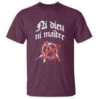 Ni Dieu Ni Matre No God No Masters T Shirt Anarchy Symbol