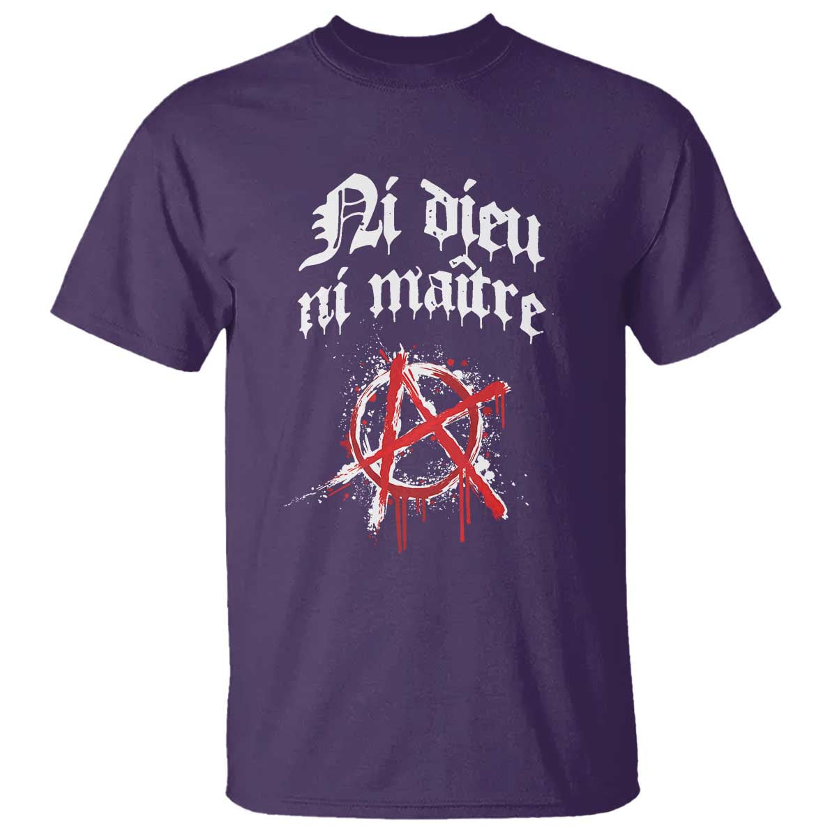 Ni Dieu Ni Matre No God No Masters T Shirt Anarchy Symbol