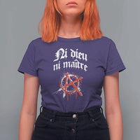 Ni Dieu Ni Matre No God No Masters T Shirt For Women Anarchy Symbol