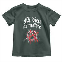Ni Dieu Ni Matre No God No Masters Toddler T Shirt Anarchy Symbol