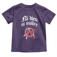 Ni Dieu Ni Matre No God No Masters Toddler T Shirt Anarchy Symbol