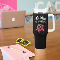 Ni Dieu Ni Matre No God No Masters Tumbler With Handle Anarchy Symbol