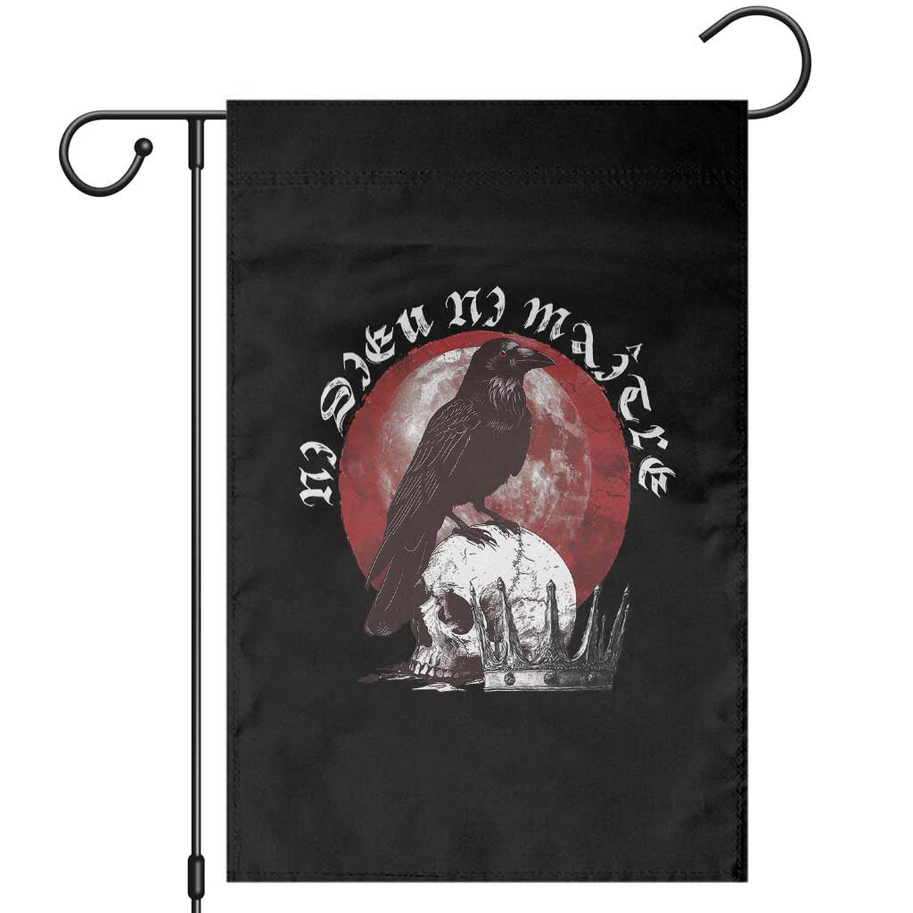 Ni Dieu Ni Matre No God No Masters Garden Flag Raven Skull - Wonder Print Shop