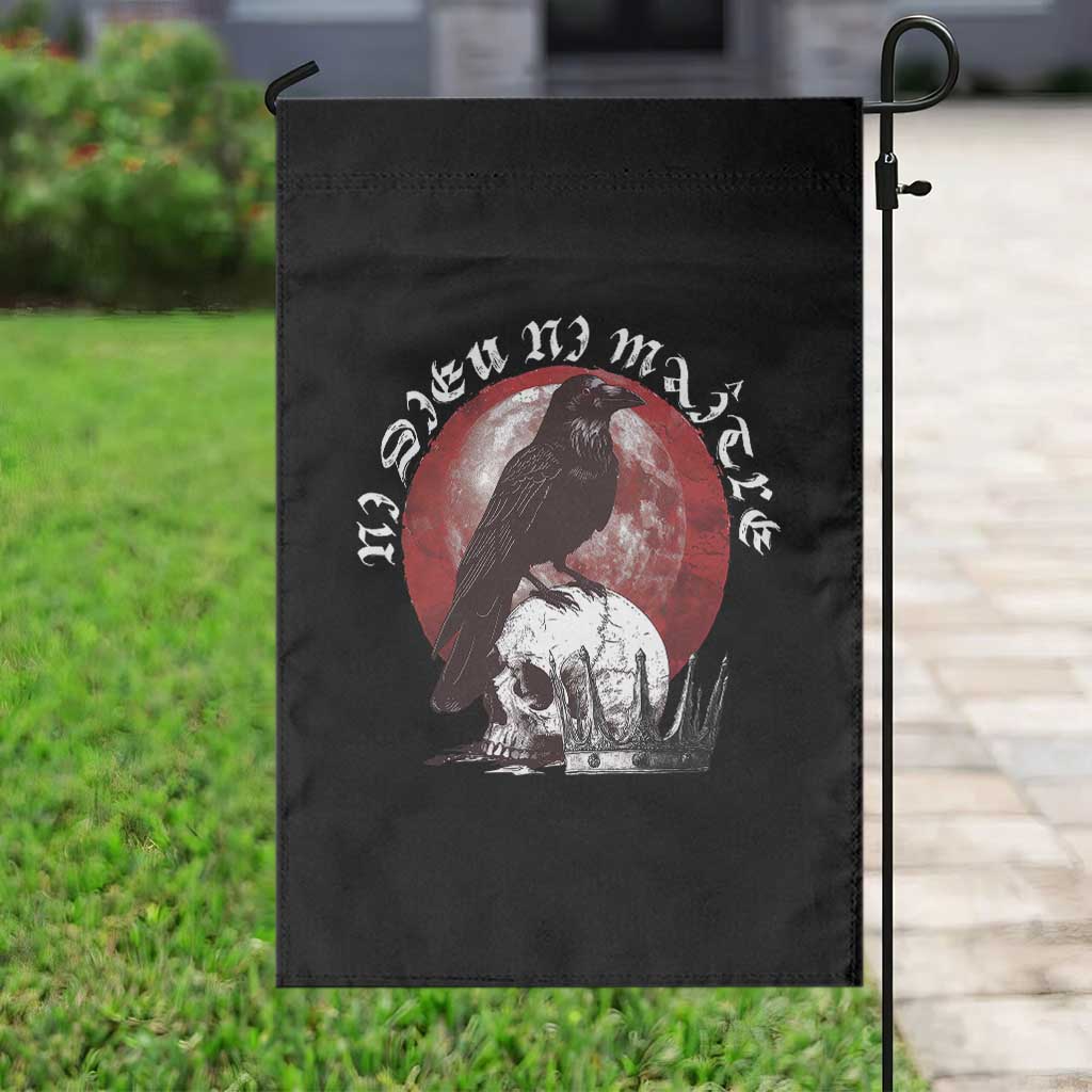 Ni Dieu Ni Matre No God No Masters Garden Flag Raven Skull - Wonder Print Shop