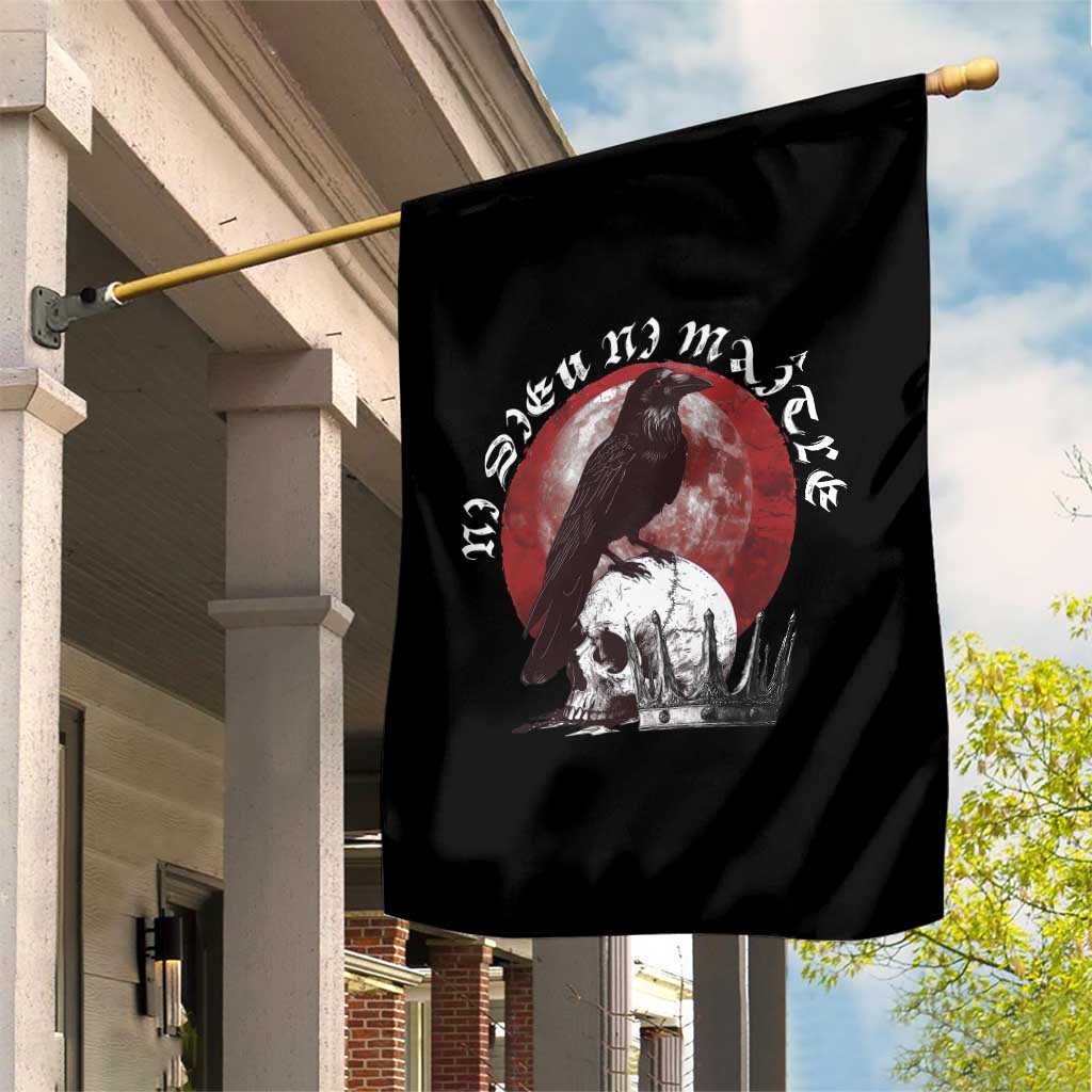 Ni Dieu Ni Matre No God No Masters Garden Flag Raven Skull - Wonder Print Shop