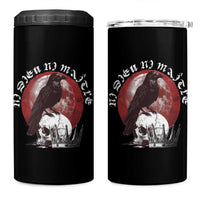 Ni Dieu Ni Matre No God No Masters 4 in 1 Can Cooler Tumbler Raven Skull