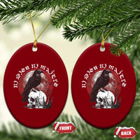 Ni Dieu Ni Maitre No God No Masters Ceramic Ornament Raven Skull - Wonder Print Shop