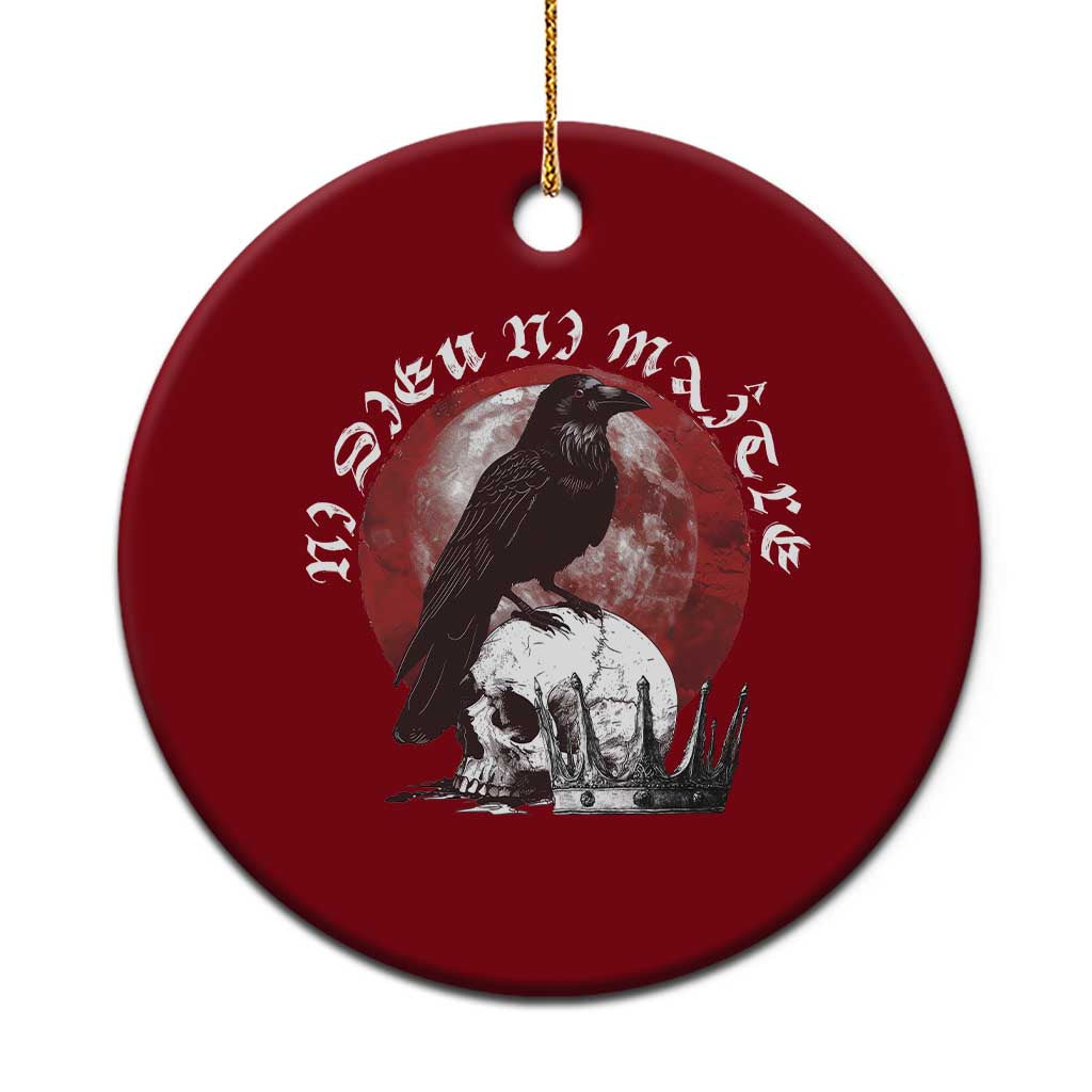 Ni Dieu Ni Maitre No God No Masters Ceramic Ornament Raven Skull - Wonder Print Shop