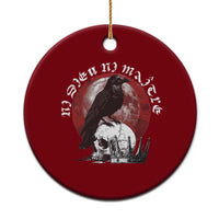 Ni Dieu Ni Maitre No God No Masters Ceramic Ornament Raven Skull - Wonder Print Shop