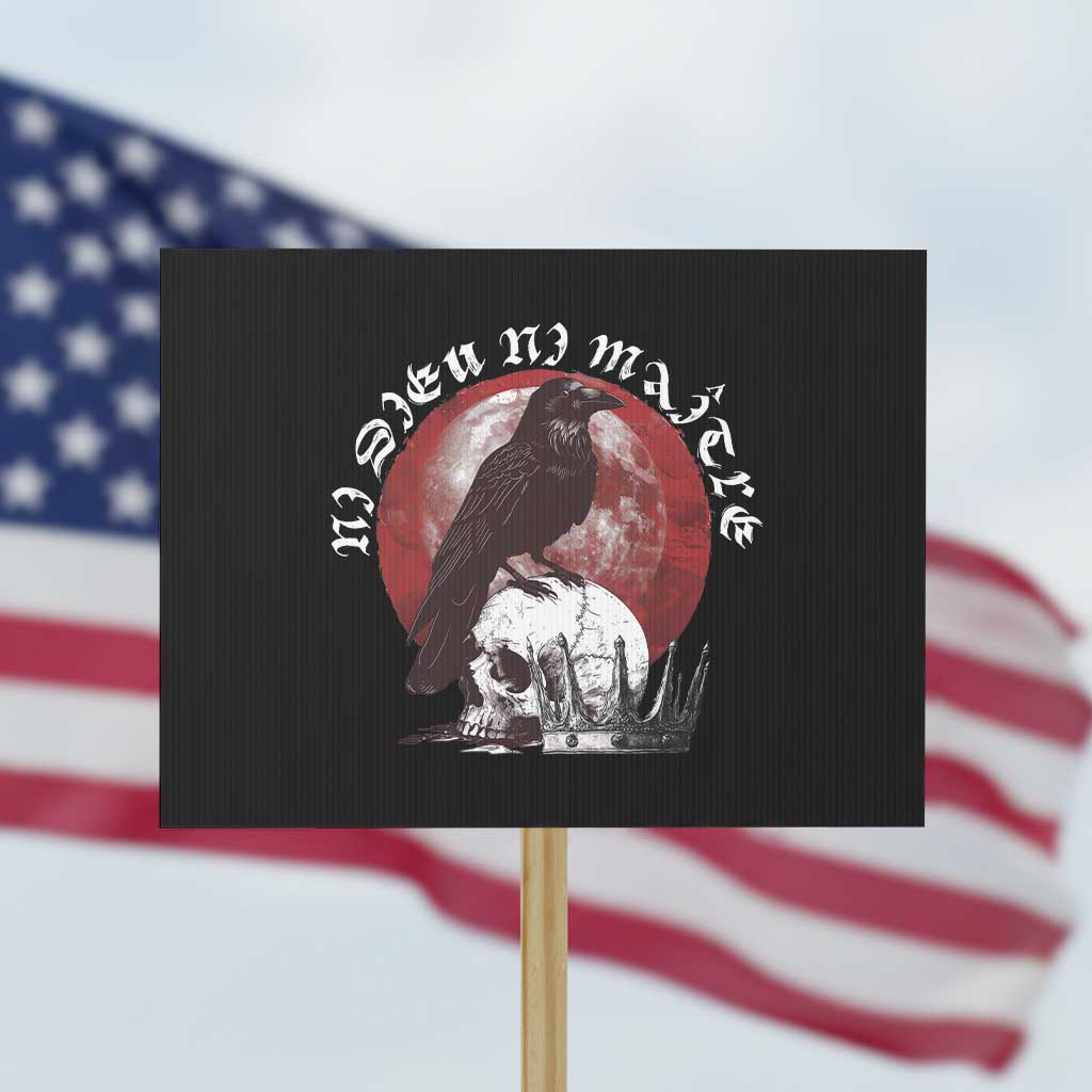 Ni Dieu Ni Maitre No God No Masters Protest Sign Raven Skull - Wonder Print Shop