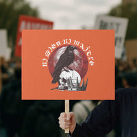 Ni Dieu Ni Maitre No God No Masters Protest Sign Raven Skull - Wonder Print Shop