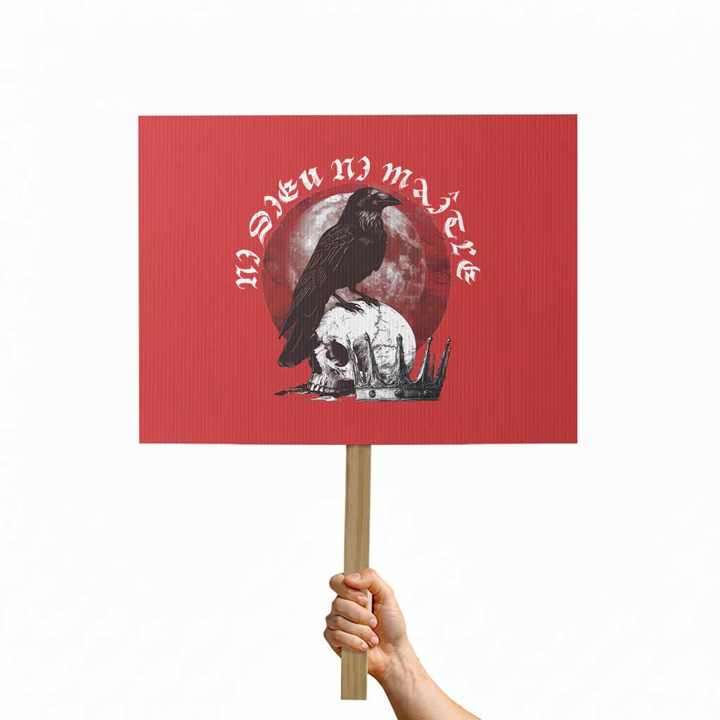 Ni Dieu Ni Maitre No God No Masters Protest Sign Raven Skull - Wonder Print Shop