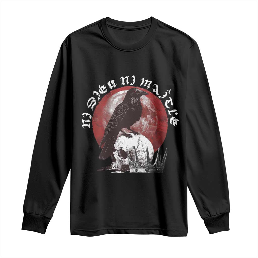 Ni Dieu Ni Matre No God No Masters Long Sleeve Shirt Raven Skull