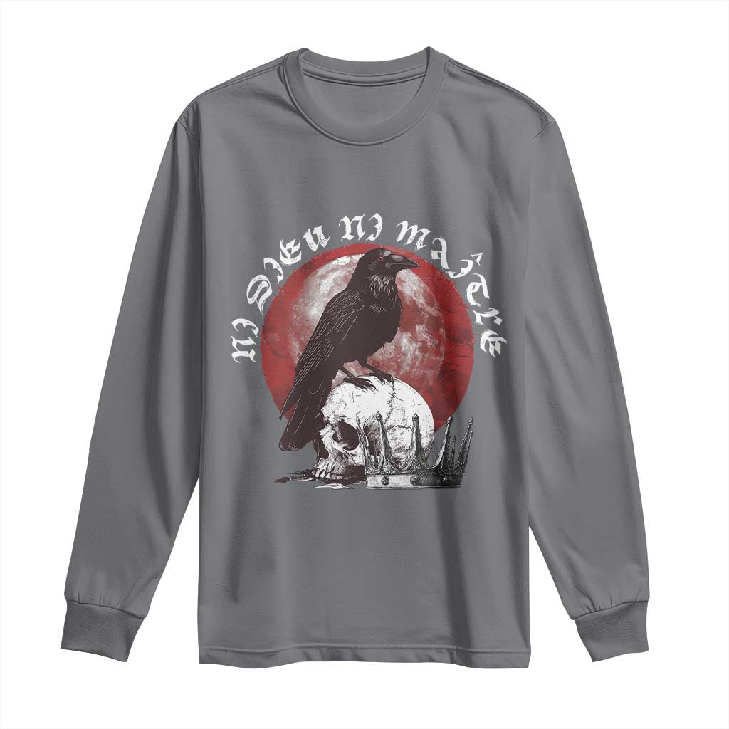 Ni Dieu Ni Matre No God No Masters Long Sleeve Shirt Raven Skull