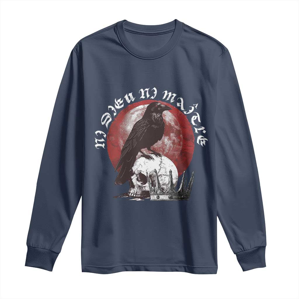 Ni Dieu Ni Matre No God No Masters Long Sleeve Shirt Raven Skull